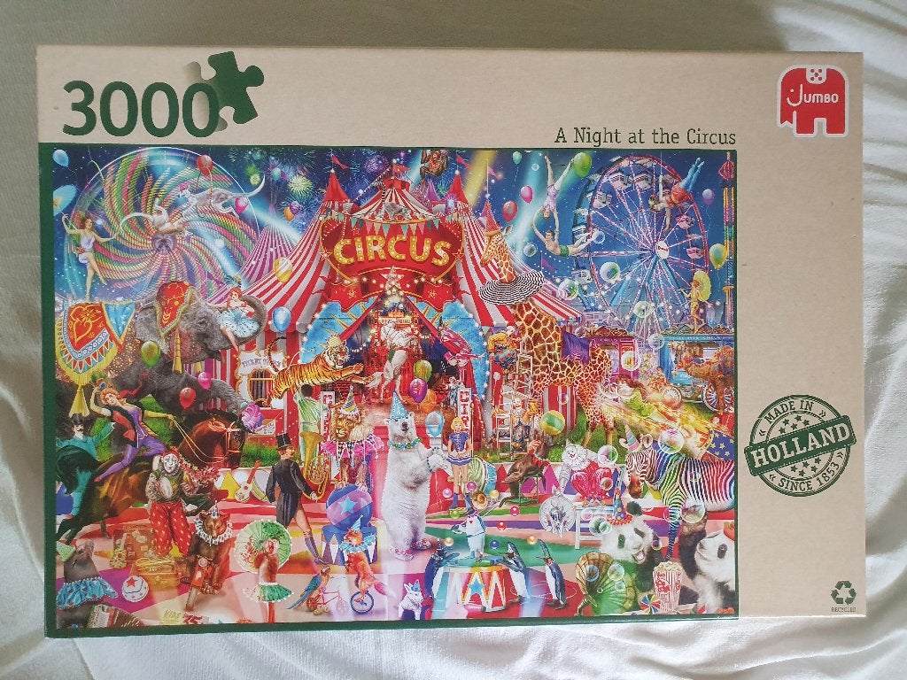 A Night at the Circus puzzel 3000 stukjes, Ophalen of Verzenden, Meer dan 1500 stukjes, Gebruikt, Legpuzzel