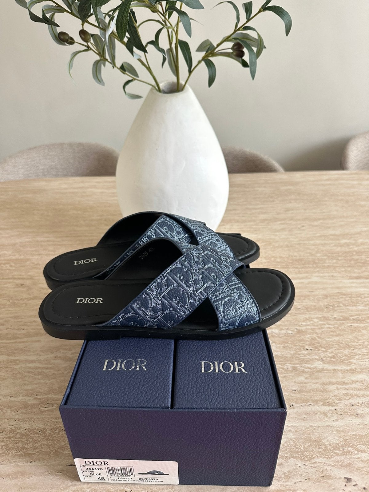 DİOR SLİPPERS VERKOCHT, Slippers, Blauw, Nieuw, Ophalen of Verzenden