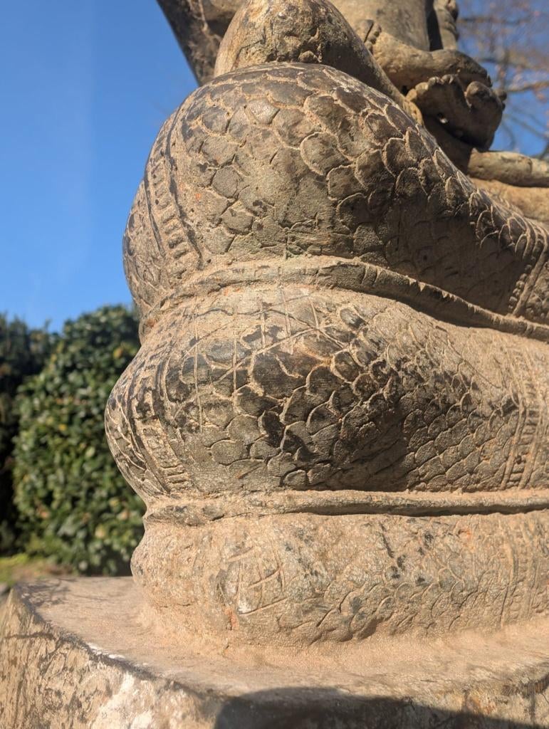 Antieke Khmer Monumentaal tempelbeeld Cambodja, Ophalen of Verzenden, Gebruikt