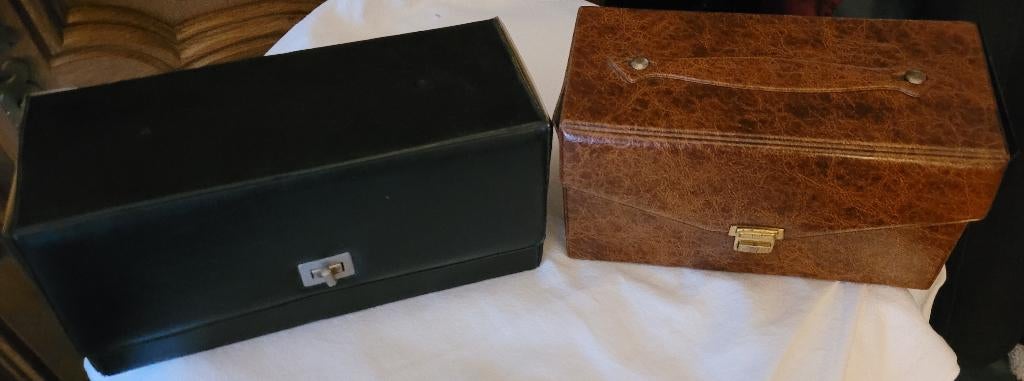 2 x vintage 8-track opbergdoosjes, Ophalen of Verzenden, Overige merken