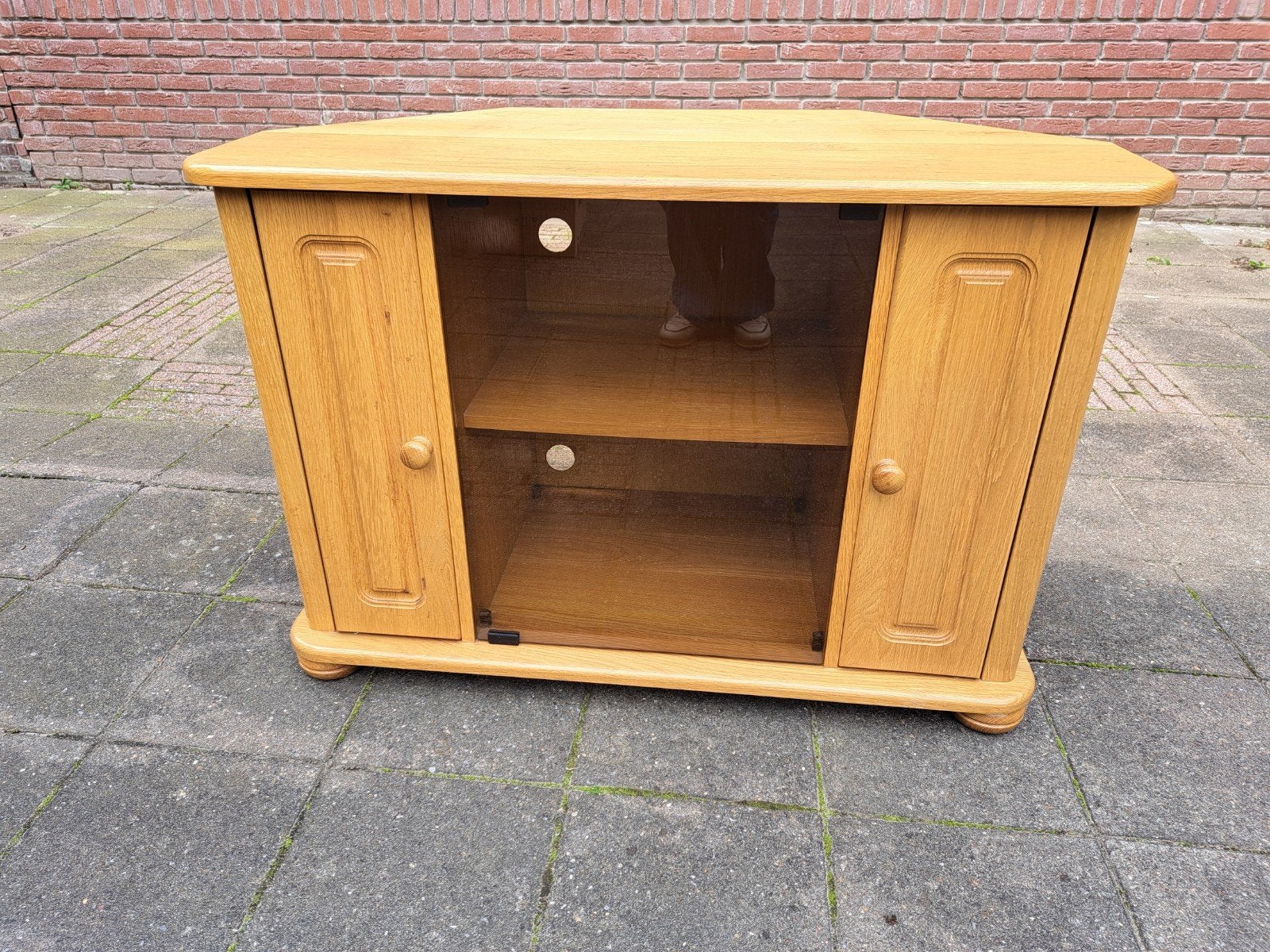 Hoekkast televisiekast, Ophalen, Gebruikt, Eikenhout, 50 tot 100 cm