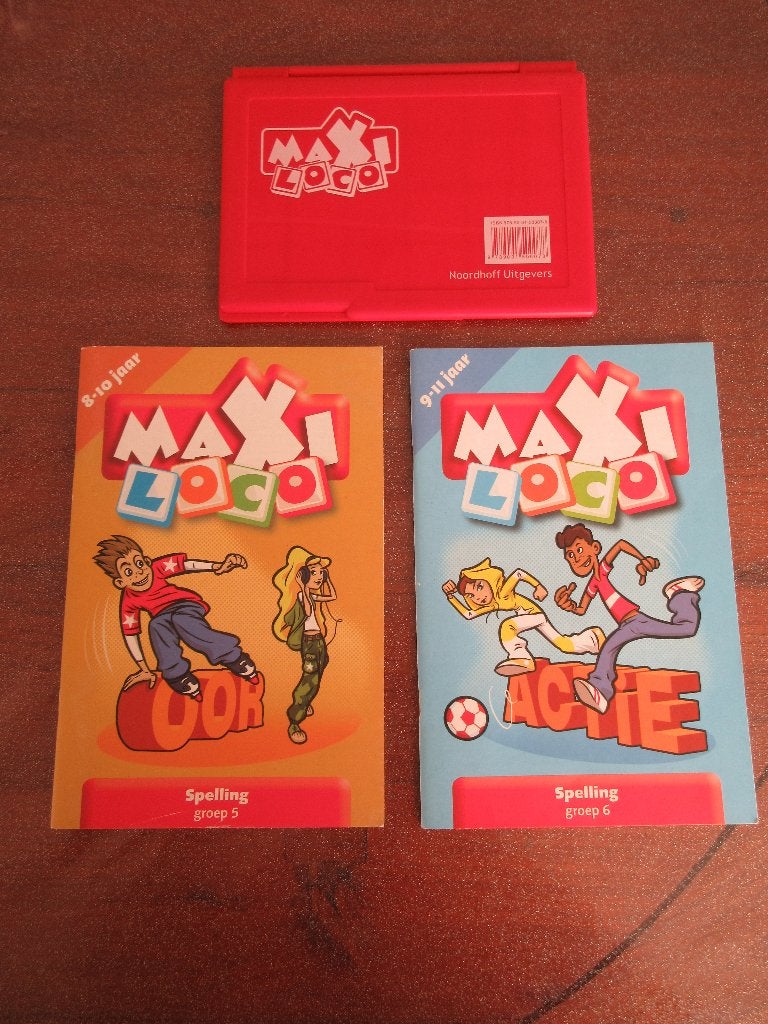 Loco Maxi : doos + 2 boekjes spelling groep 5 + 6, Ophalen of Verzenden, Gebruikt, Puzzelen
