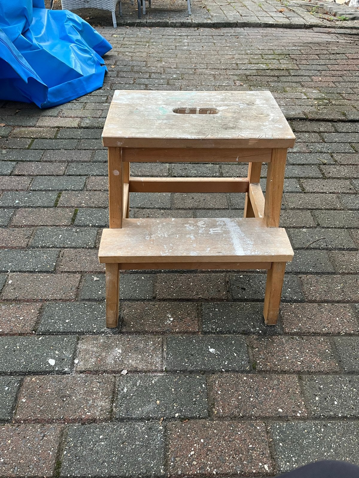 Houten krukje / opstapje, Ophalen of Verzenden, Gebruikt, Hout
