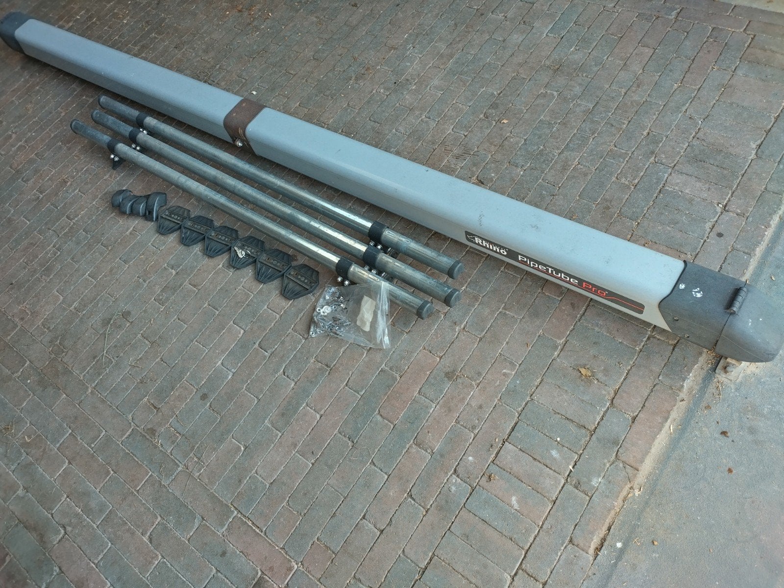 Rhino pipe tube dakdragers opberg koker dak bestelauto bus, Ophalen, Gebruikt