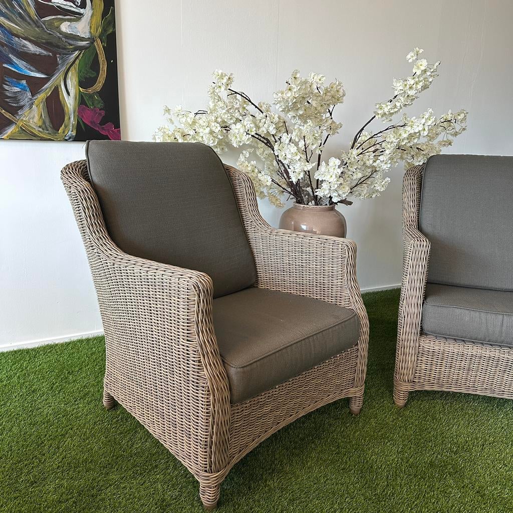 4 Seasons Outdoor Brighton Pure Fauteuils  – ZGAN, Tuin en Terras, Tuinsets en Loungesets, 2 zitplaatsen, Verzenden, ., Zo goed als nieuw