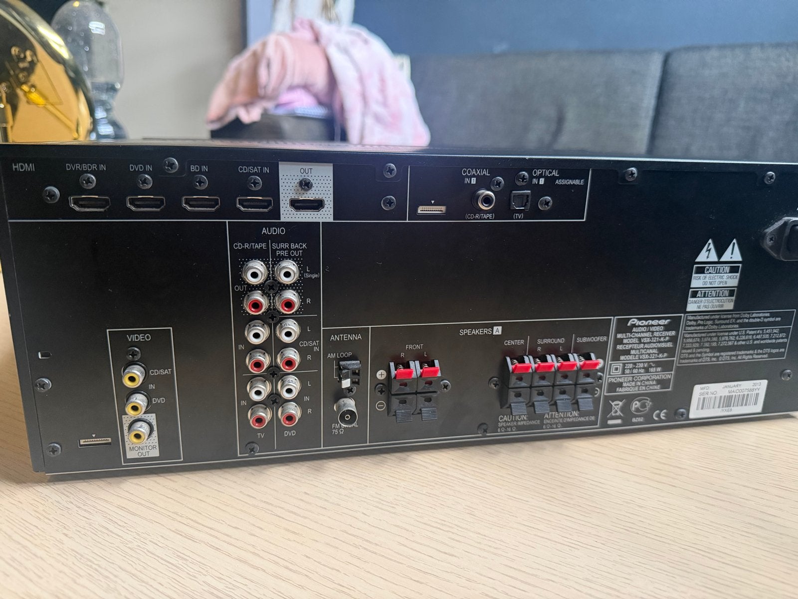 Pioneer VSX-321 Audio/Video Multi-Channel Receiver, Ophalen, Gebruikt, 60 tot 120 watt, Pioneer