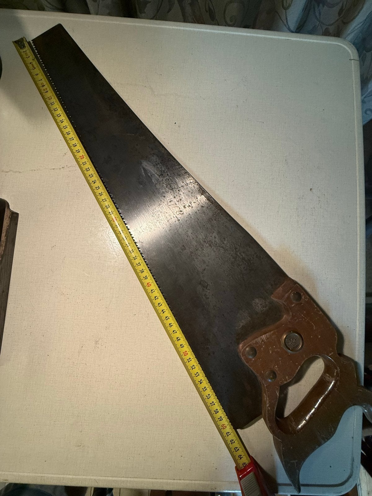 Oude handzaag - Vintage zaag met houten handvat, Ophalen of Verzenden, Gebruikt, Zaag, Overige merken