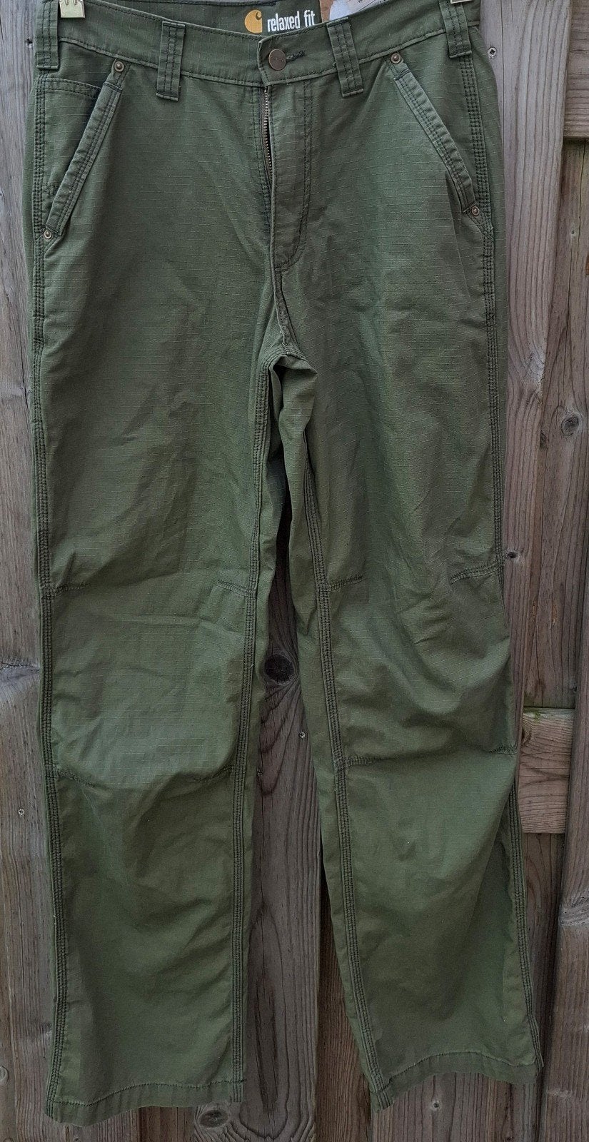 carhartt olijf groene werkbroek maat 30/34, Ophalen, Carhartt, Dames, Nieuw