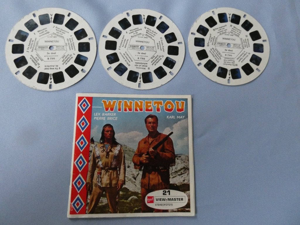 Karl May - WINNETOU - Vintage View-Master Stereofoto's, Verzenden, Gebruikt