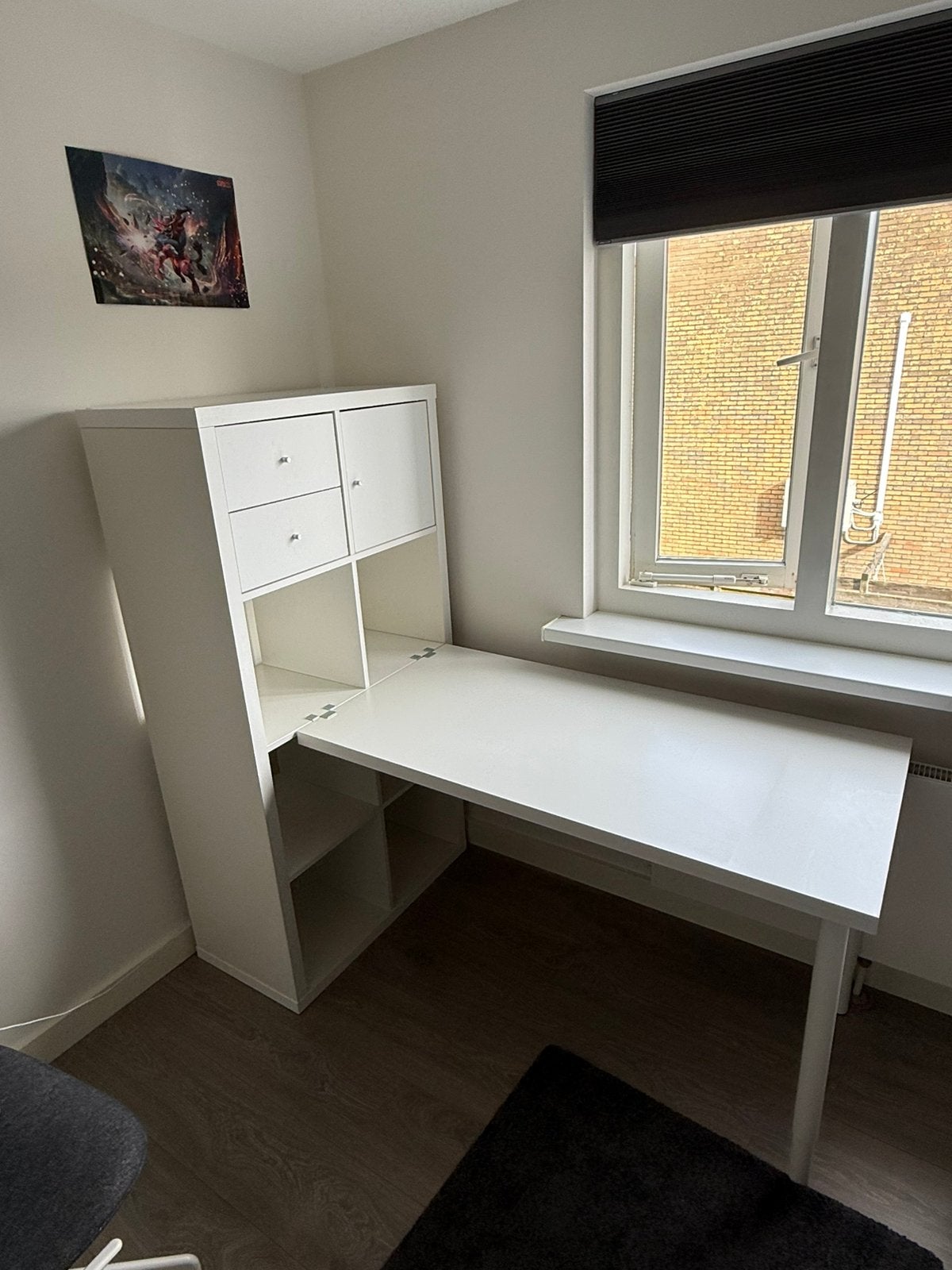 IKEA bureau met kast, Ophalen, Zo goed als nieuw