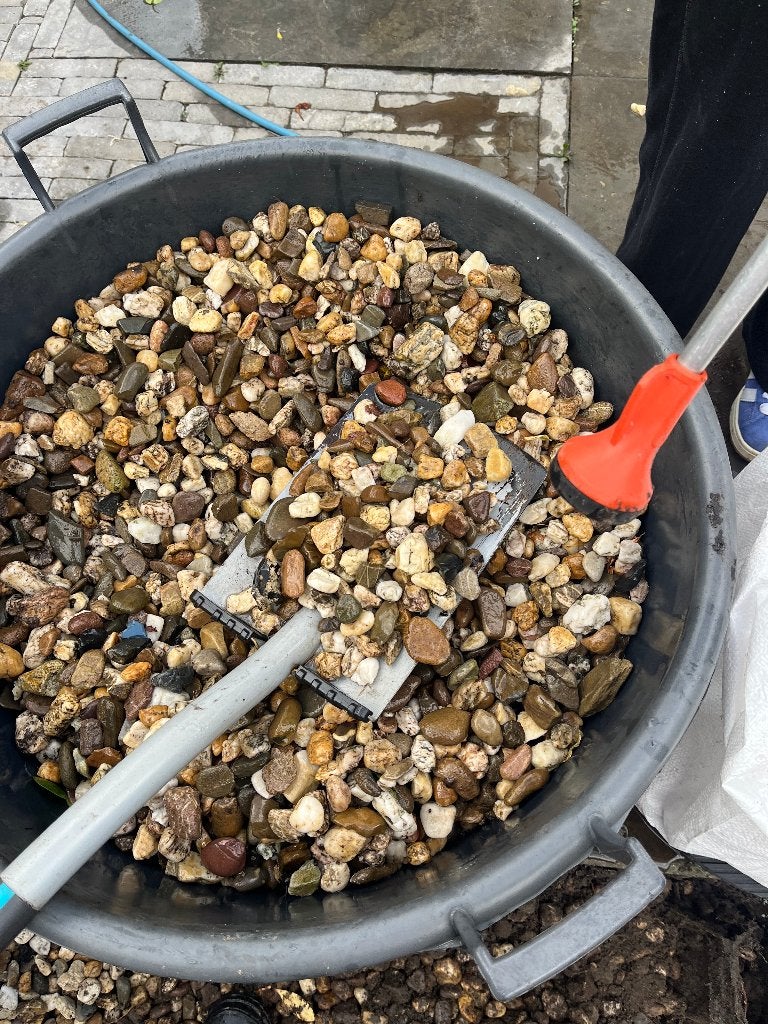 gemengd gekleurde kiezelsteentjes, Ophalen, Gebruikt, Multi, Grind