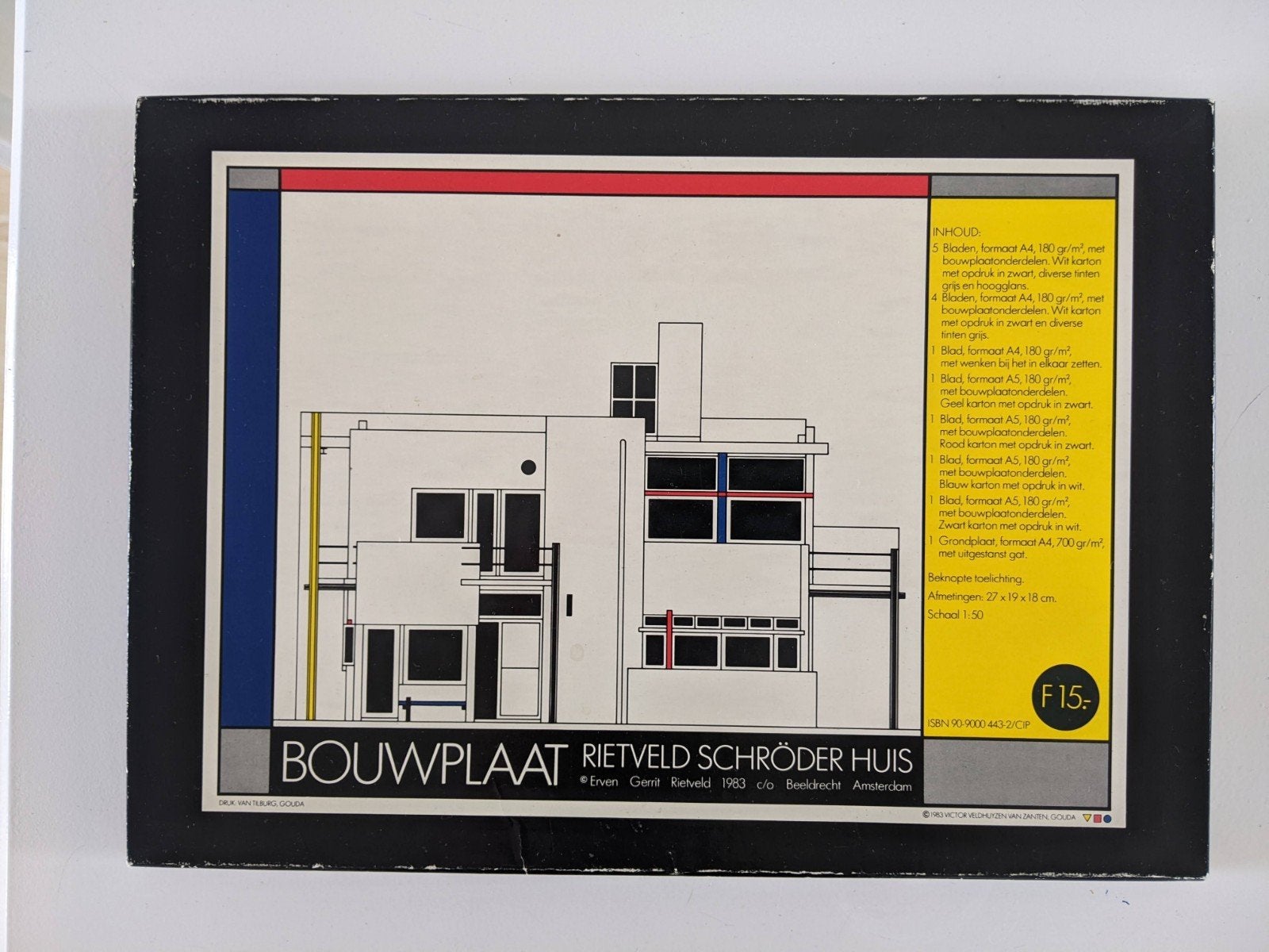 Rietveld Schröderhuis Bouwplaat, Antiek en Kunst, Kunst | Litho's en Zeefdrukken, Ophalen of Verzenden