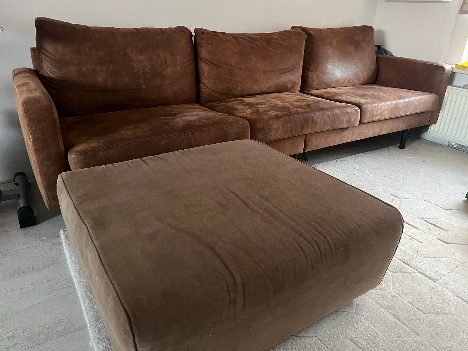 Leenbakker 4-zits bank Collin met/zonder hocker, Huis en Inrichting, Ophalen, 250 tot 300 cm, Gebruikt, 75 tot 100 cm