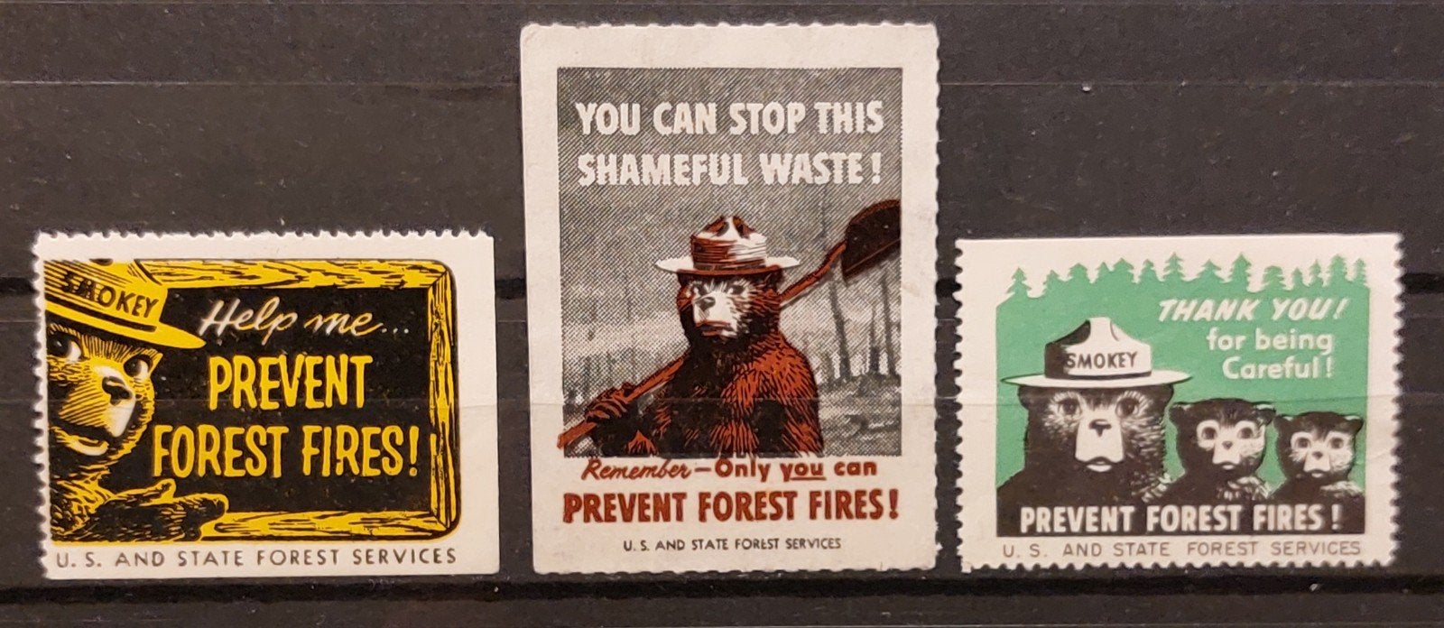 USA cinderella zegels Smokey Bear bosbrandpreventie, Ophalen of Verzenden, Postfris, Noord-Amerika