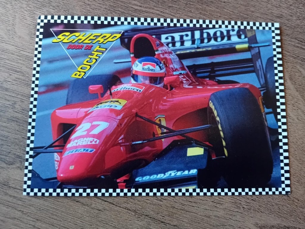 Ferrari kaart met Marlboro en GoodYear reclame, Ophalen of Verzenden, Voor 1920, Ongelopen, Overige thema's