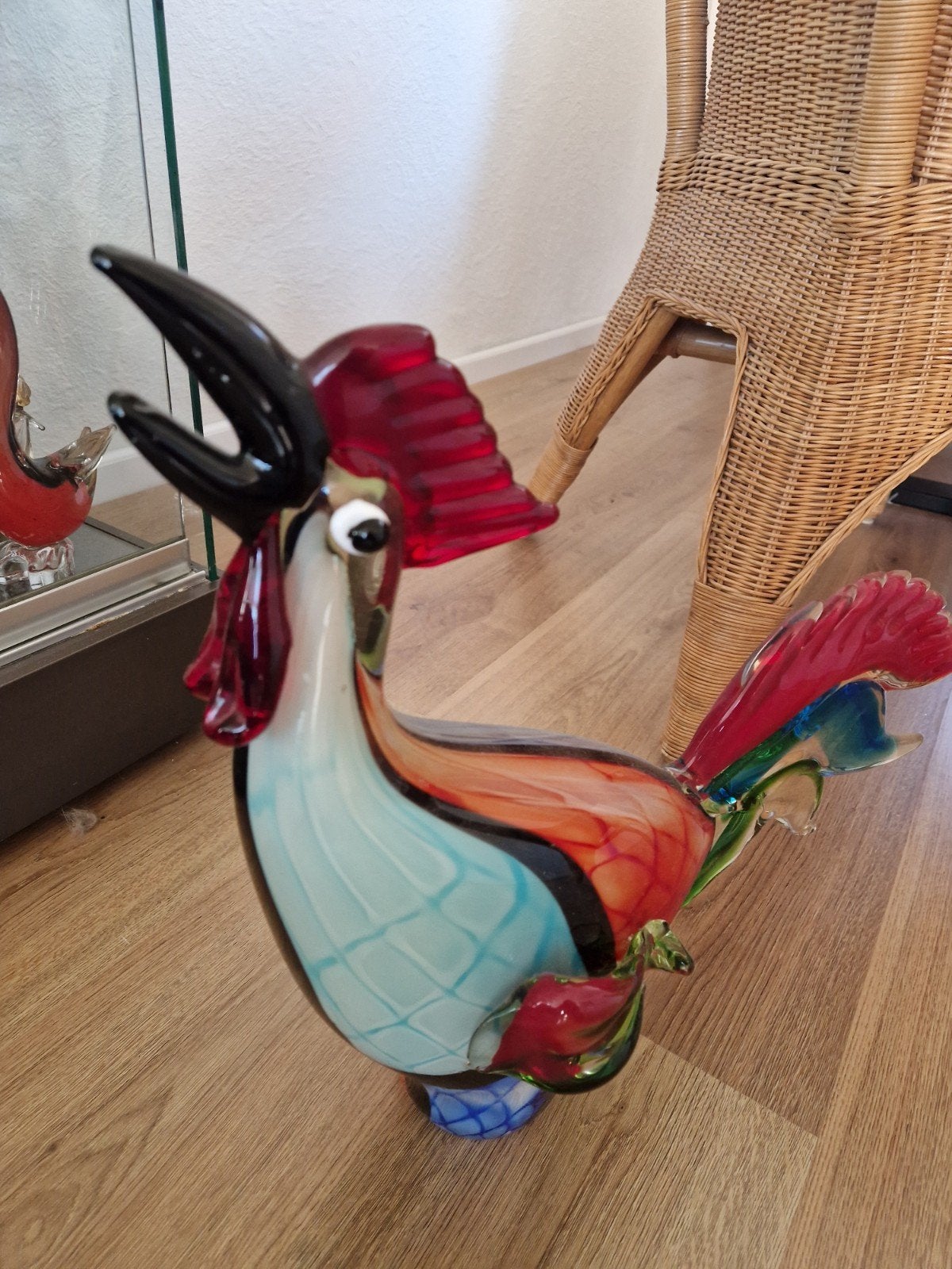 Grote glazen (murano ) haan, Ophalen, Vogel