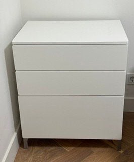 IKEA SMÅSTAD / PLATSA ladekast / nachtkastje (wit)