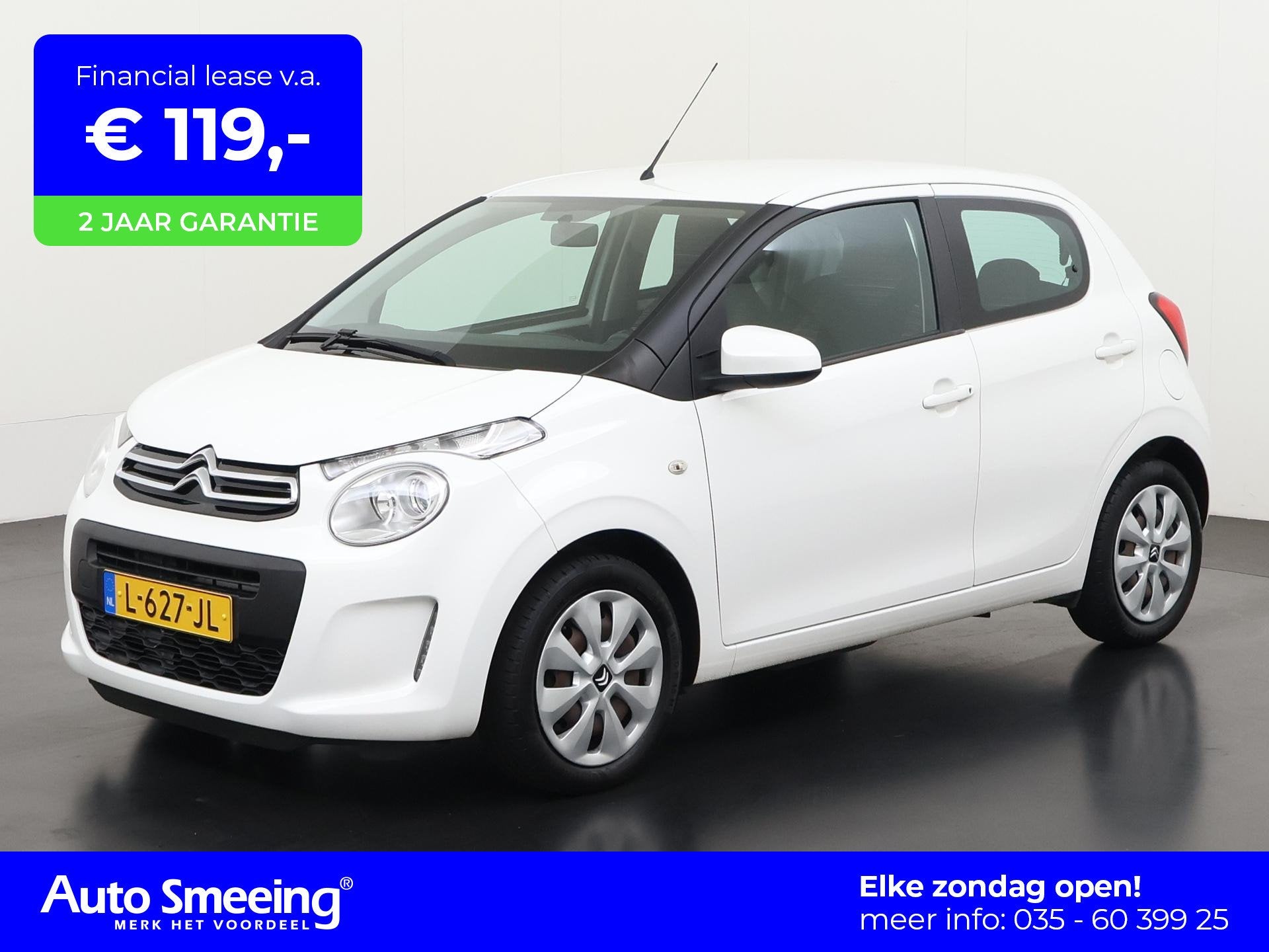 Citroen C1 1.0 VTi Feel | Camera | Apple/Android Carplay | Z, Voorwielaandrijving, 12 maanden, Stof, Gebruikt