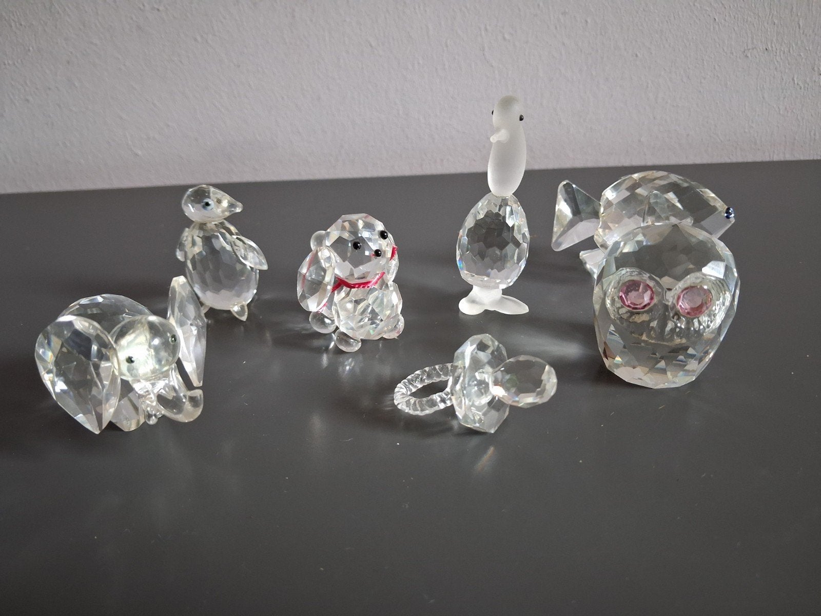 swarovski kristal dieren oa uil hondje olifant, Ophalen of Verzenden, Zo goed als nieuw, Staal