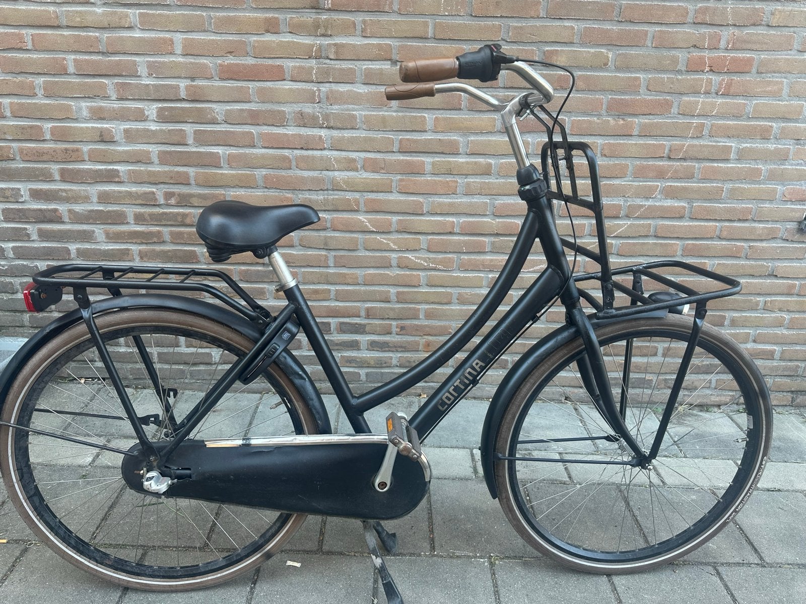 Cortina Transportfiets Dames - Zwart, Overige merken, Terugtraprem, Ophalen of Verzenden, 53 tot 56 cm