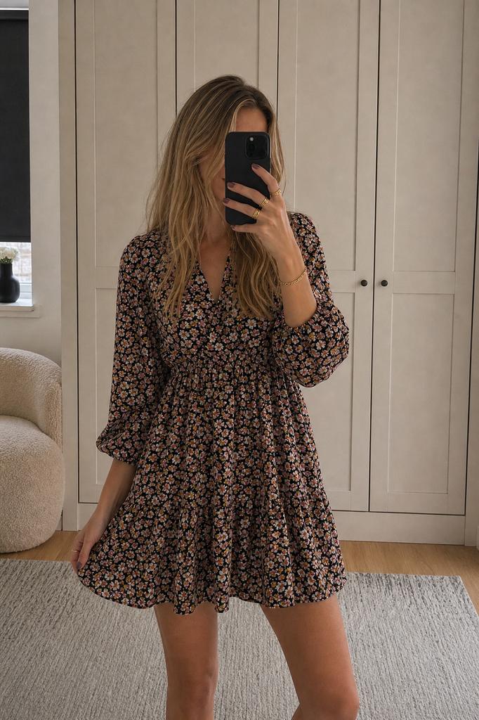 Jurk | Only | M | heel goed, Kleding | Dames, Jurken, Zo goed als nieuw, Maat 38/40 (M), Zwart, Boven de knie, Ophalen of Verzenden