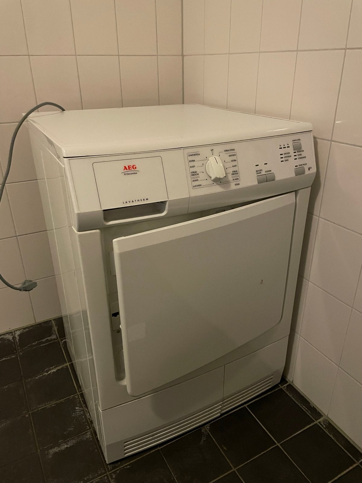 AEG Lavatherm Wasdroger - Condensdroger, Ophalen, 6 tot 8 kg, Gebruikt, Voorlader
