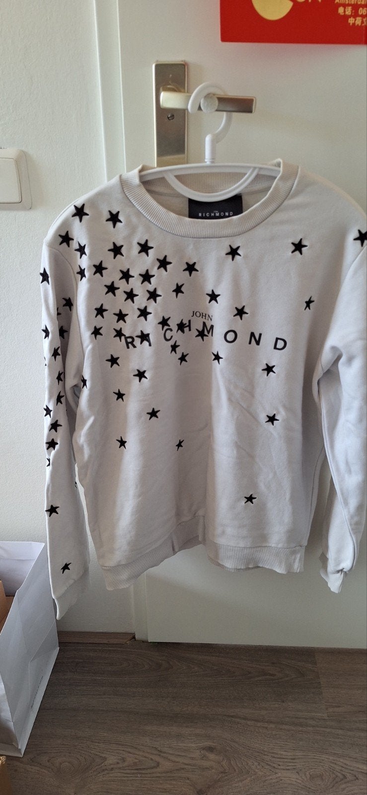John Richmond Star Graphic Sweatshirt Off-White Maat S, John Richmond, Wit, Ophalen of Verzenden, Zo goed als nieuw