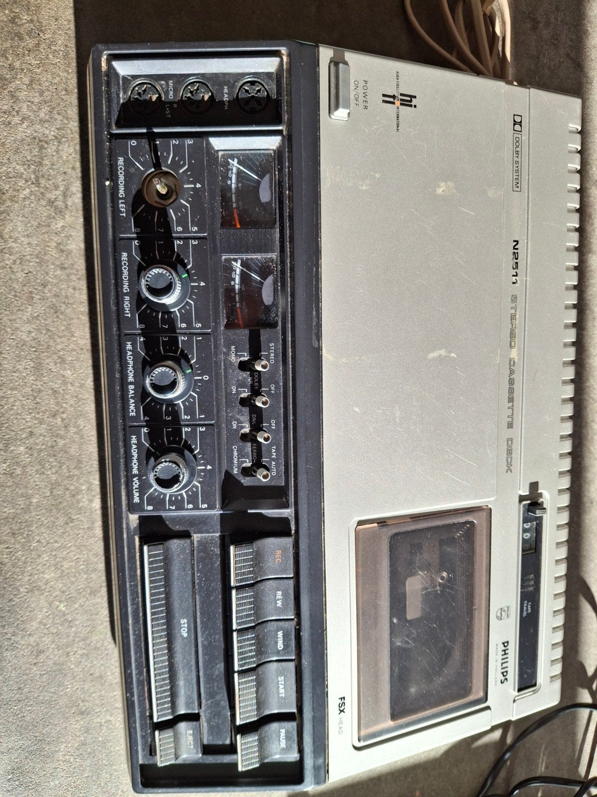 Philips stereo cassette deck., Audio, Tv en Foto, Ophalen, Philips, Tape counter