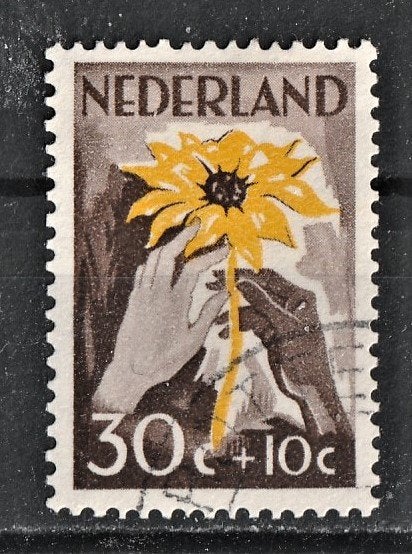 Angrie --nvph 541 NIWIN zegels 1949, Ophalen of Verzenden, Na 1940, Gestempeld