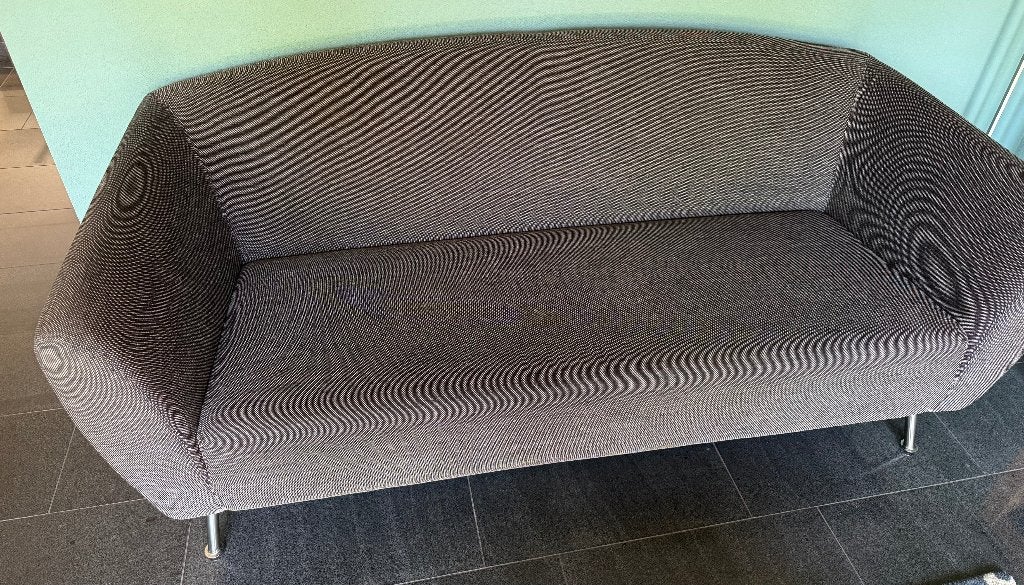 Gelderland design bank tweezits antraciet extra korting, Ophalen, Gebruikt, 150 tot 200 cm, Tweepersoons