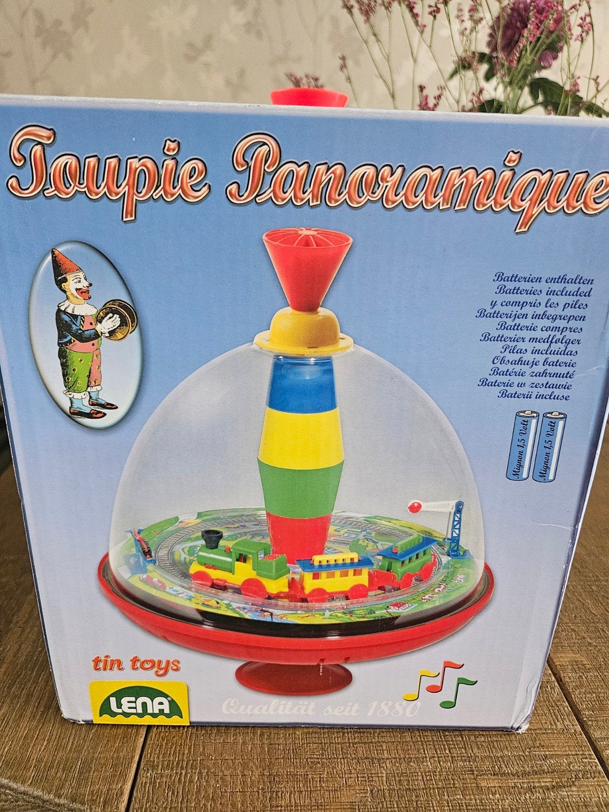 Nieuwe Lena Panoramische Draaitol met Trein - Tin Toys, Ophalen of Verzenden, Nieuw, Jongen of Meisje