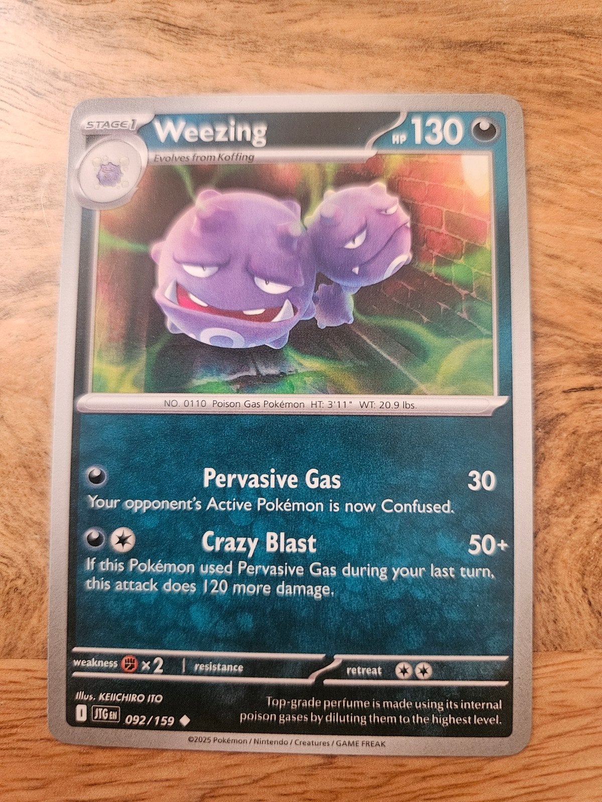 Weezing Pokémon Kaart 092/159 - Scarlet & Violet, Ophalen of Verzenden, Zo goed als nieuw, Losse kaart