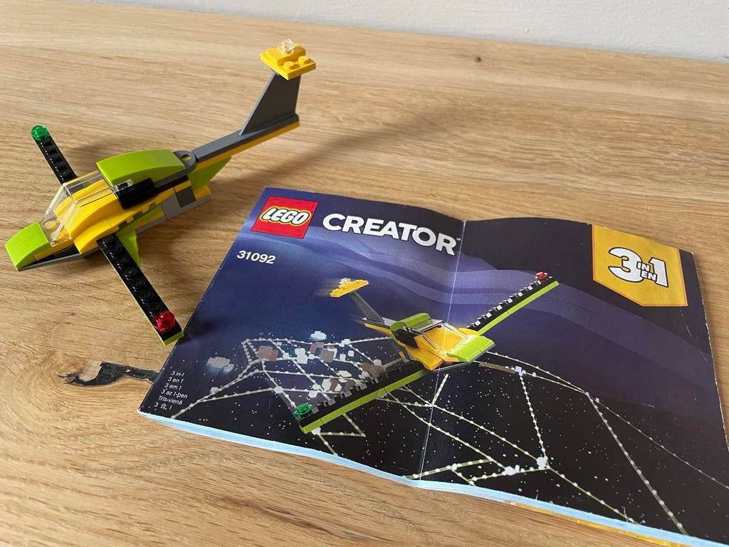 LEGO Creator 3-in-1: vliegtuig, helikopter en boot, Compleet, Lego, Ophalen of Verzenden, Zo goed als nieuw
