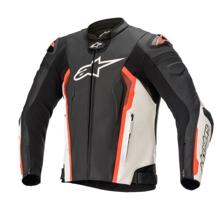 Motorjas Alpinestars Missile V2 Zwart-Wit-Rood - 48, Motoren, Kleding | Motorkleding, Heren, Jas | leer, Ophalen of Verzenden