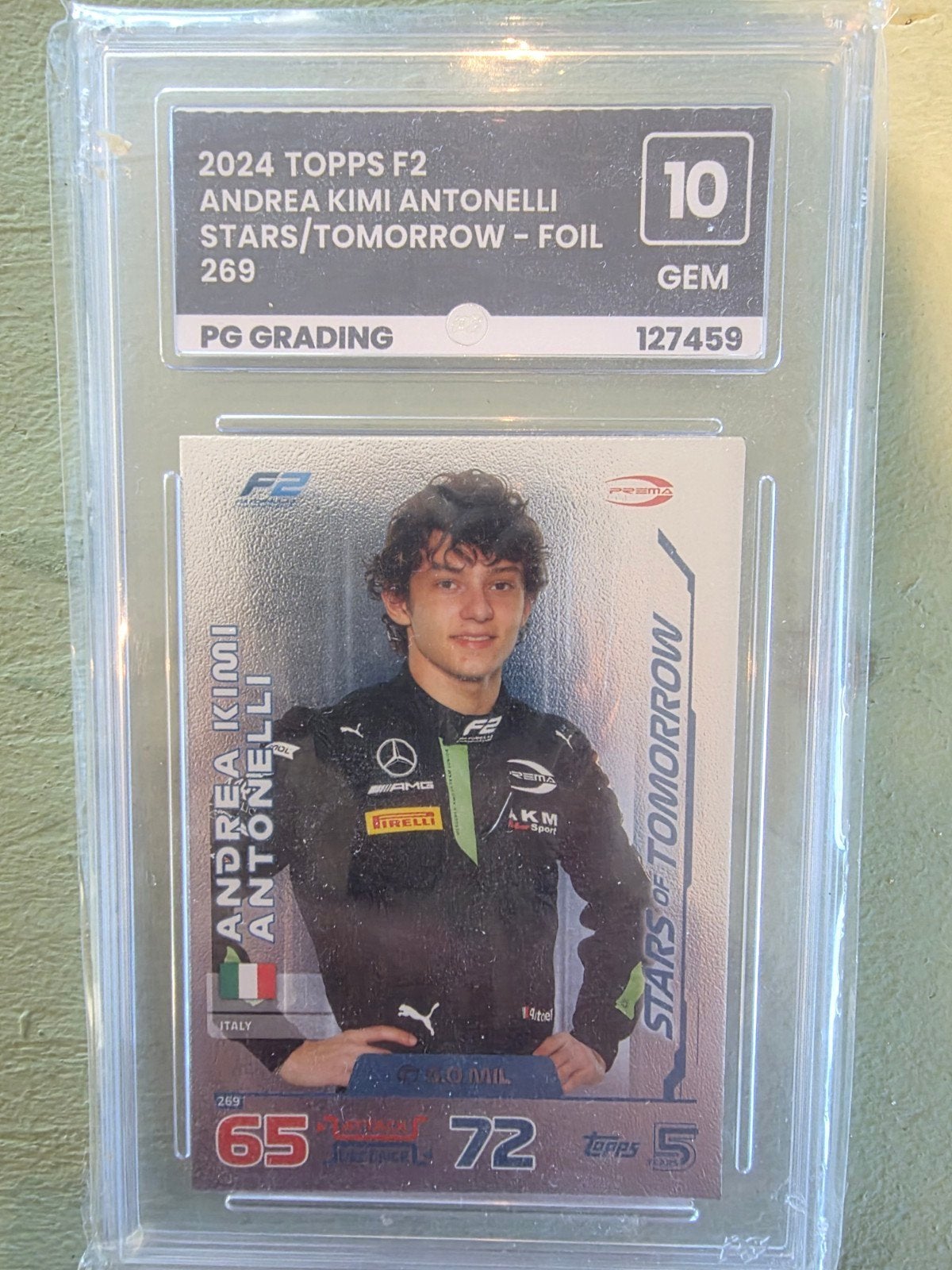 Topps card Kimi Antonelli grade 10, Ophalen of Verzenden, Nieuw, Plaatje