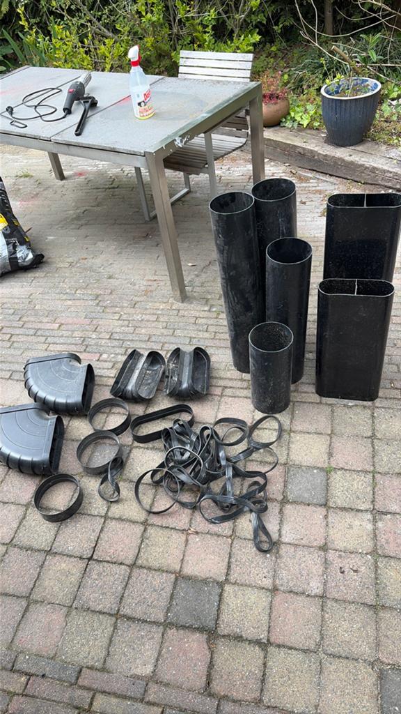 Bora afvoersysteem: bochten, meterstukken en verbindingen, Ophalen, Gebruikt, Minder dan 2 meter, 80 mm of meer