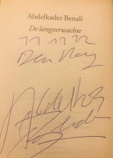 Gesigneerd, Abdelkader Benali, De langverwachte, Ophalen of Verzenden, Zo goed als nieuw, Nederland, Abdelkader Benali