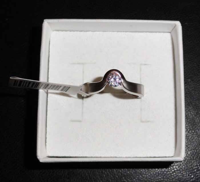 Ring zilver zirkonia, Met strass, Nieuw, Ophalen of Verzenden, 17 tot 18