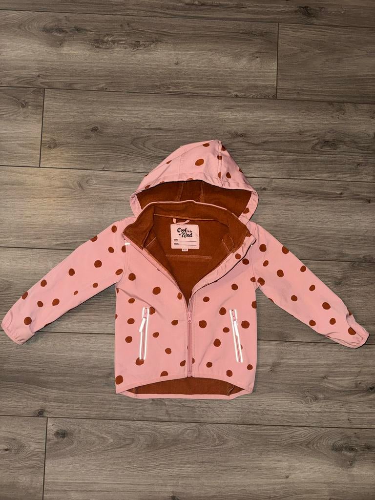 Roze Softshell Jasje met Stippen - Cool to be Kind, Ophalen, Zo goed als nieuw, Meisje, Jas