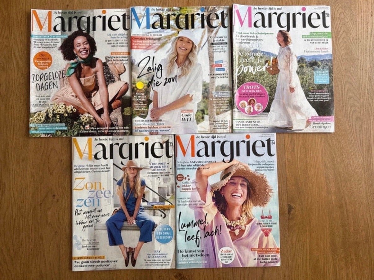 10x Margriet tijdschriften - week 30 t/m 39, Ophalen of Verzenden, Gelezen, Damesbladen