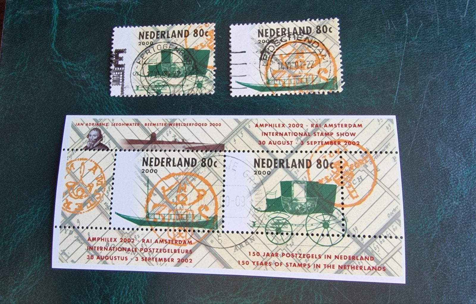 kv1244 Nederland 2000 Postzegels - Amphilex 2002, Ophalen of Verzenden, Na 1940, Gestempeld