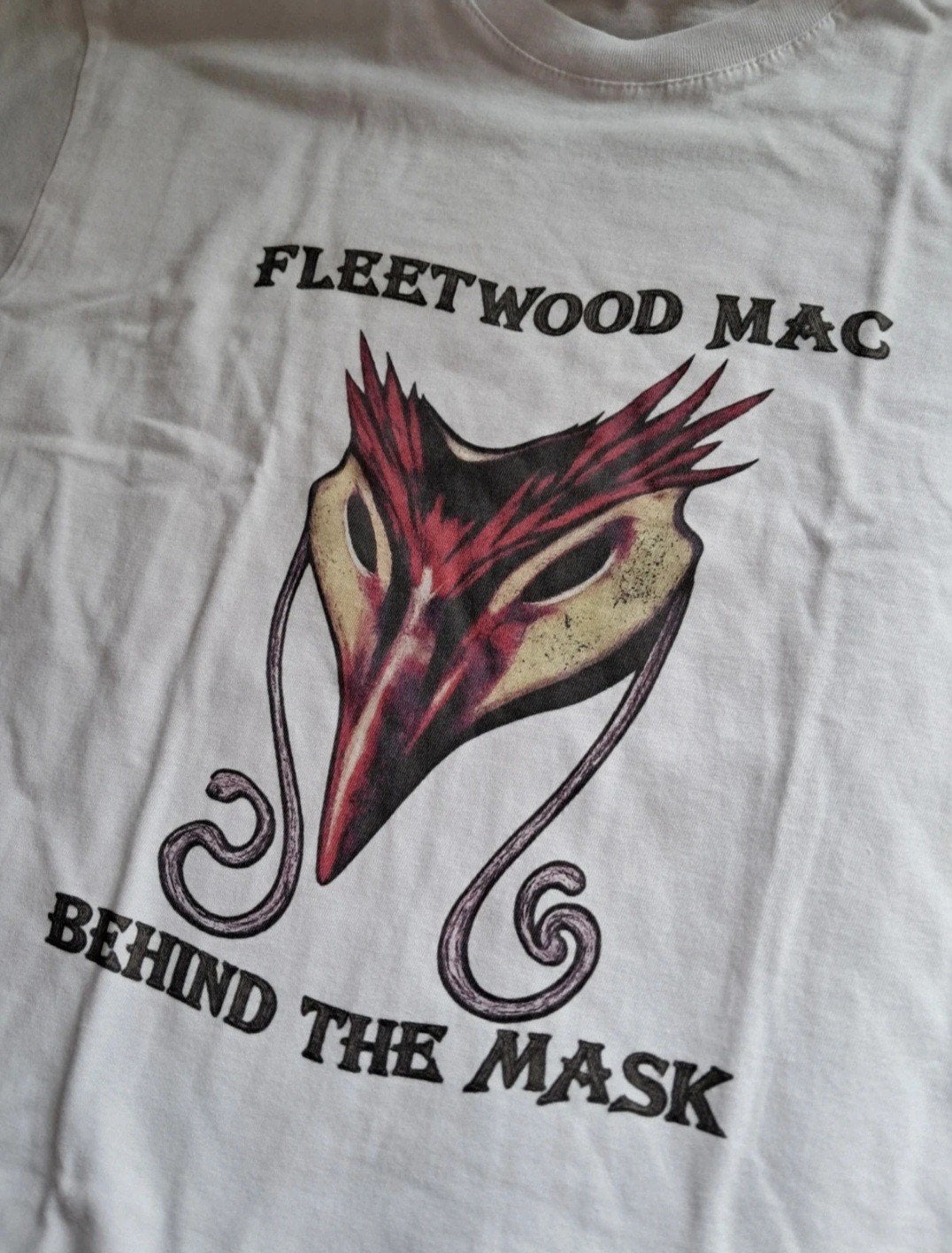 Fleetwood Mac 'Behind the Mask' T-shirt, Kleding | Heren, Maat 48/50 (M), Wit, Fleetwood Mac, Ophalen of Verzenden