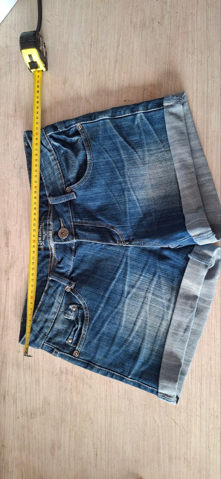 Korte spijkerbroek maat 40 Mim, Blauw, Ophalen of Verzenden, Zo goed als nieuw, W30 - W32 (confectie 38/40)