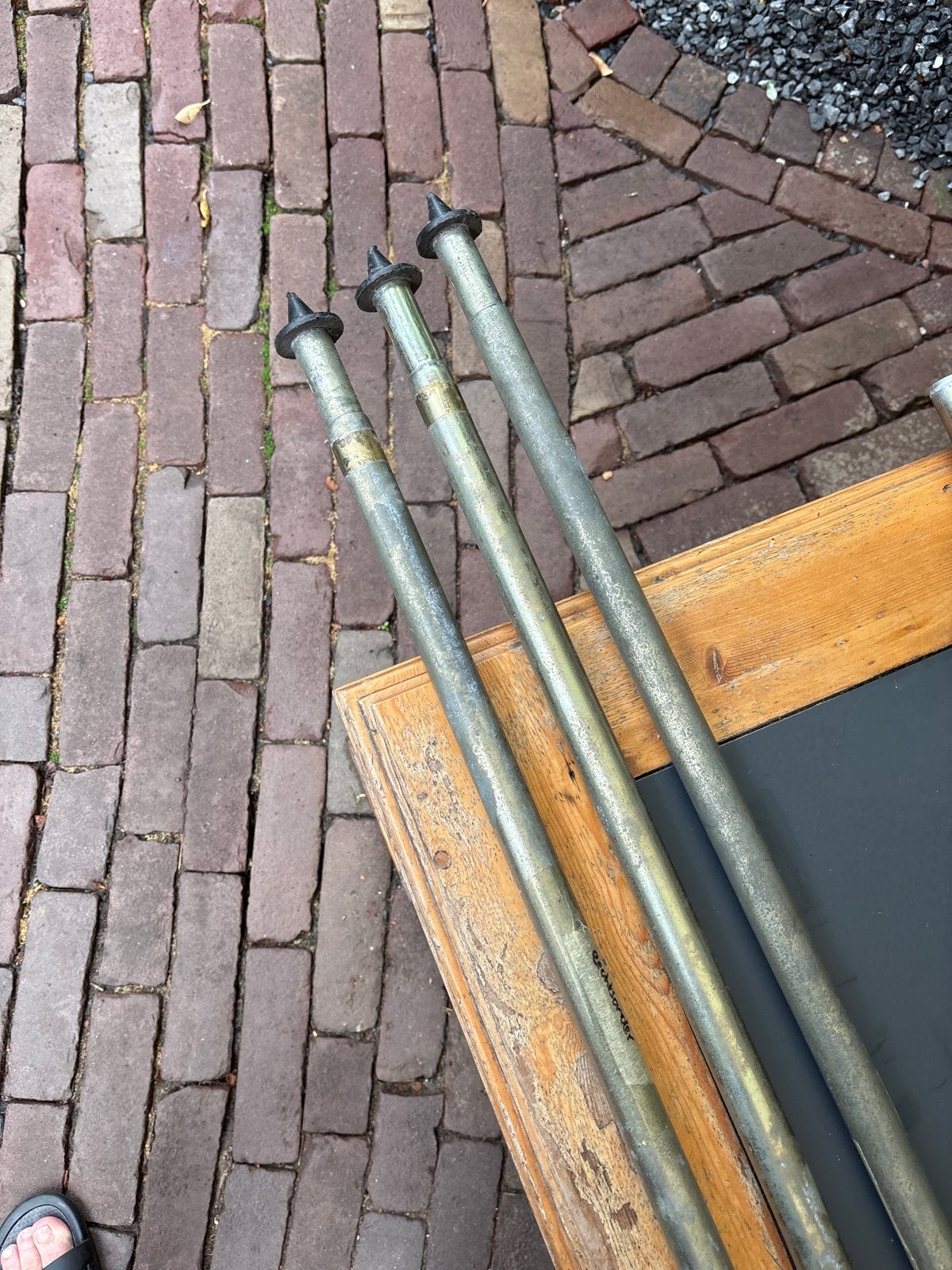 3 tarpstokken, Caravans en Kamperen, Ophalen, Gebruikt