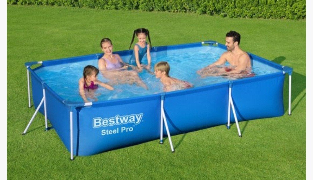 Bestway Steel Pro Opzetzwembad 300x201x66cm, Ophalen of Verzenden, Rechthoekig, Opzetzwembad
