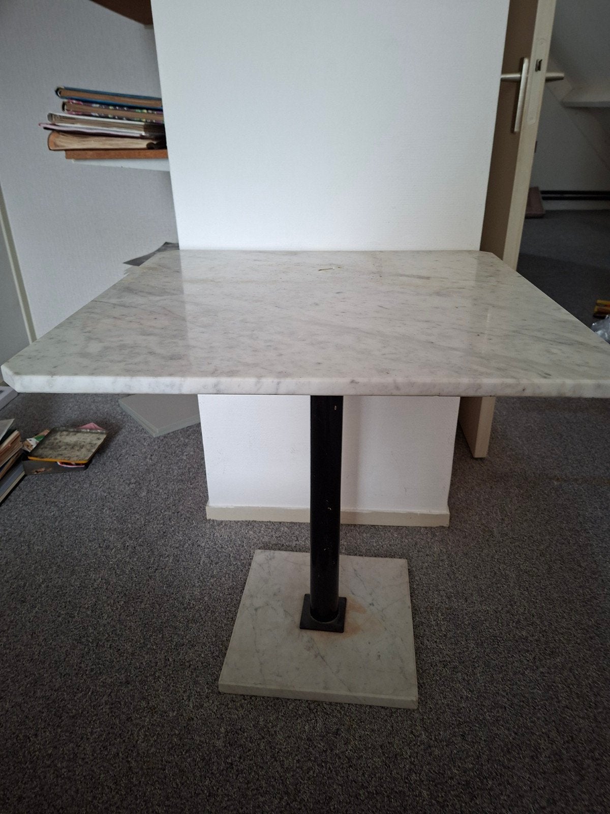 Marmeren bijzettafel - Vierkant - Zo goed als nieuw, Ophalen, 50 tot 100 cm, Vierkant, 50 tot 100 cm
