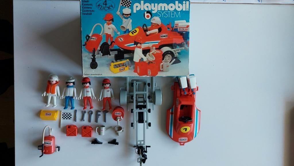 Playmobil Vintage Texaco Raceteam met doos, Ophalen of Verzenden, Gebruikt, Complete set