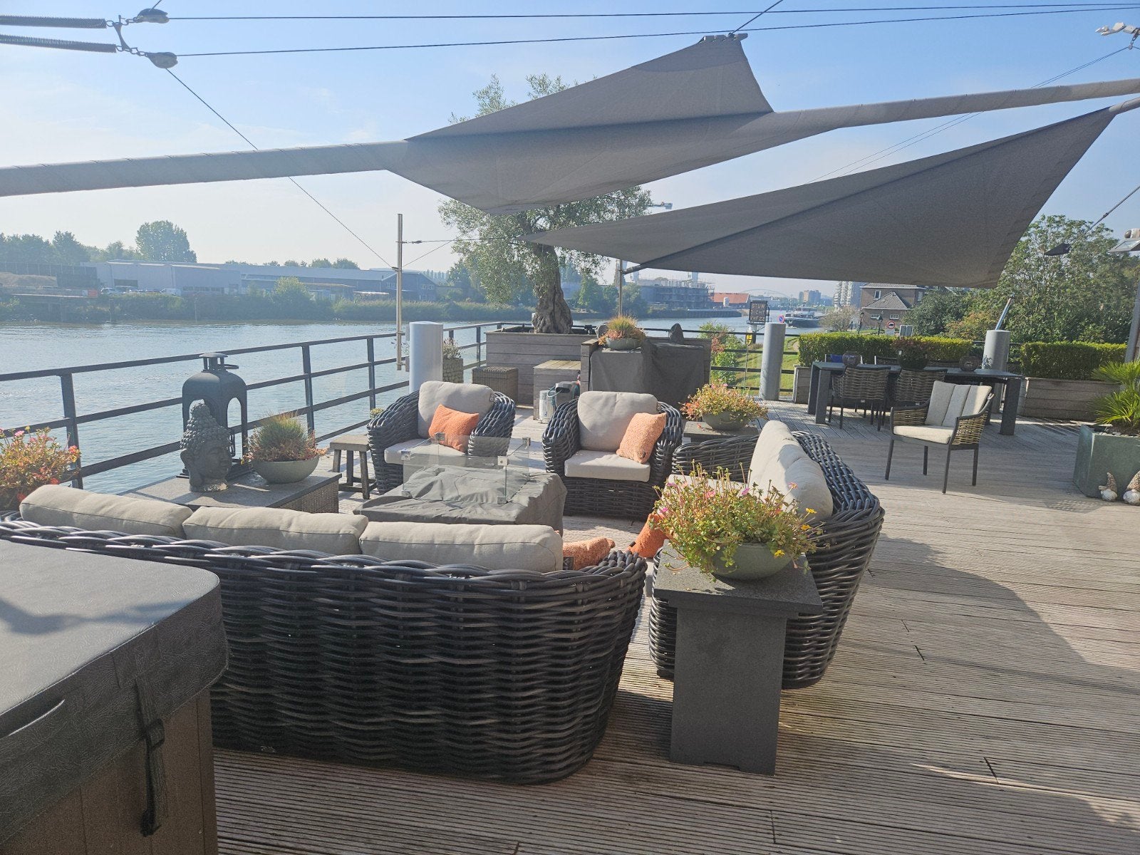 Applebee tuinset met 6 eetstoelen, Tuin en Terras, Ophalen, Gebruikt, Wicker