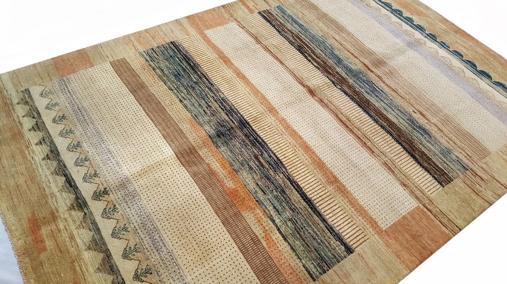 Perzische tapijt modern artdeco Gabbeh 294 x 198/30% korting, Www.simatapijten.nl, 150 tot 200 cm, Ophalen of Verzenden, Grijs