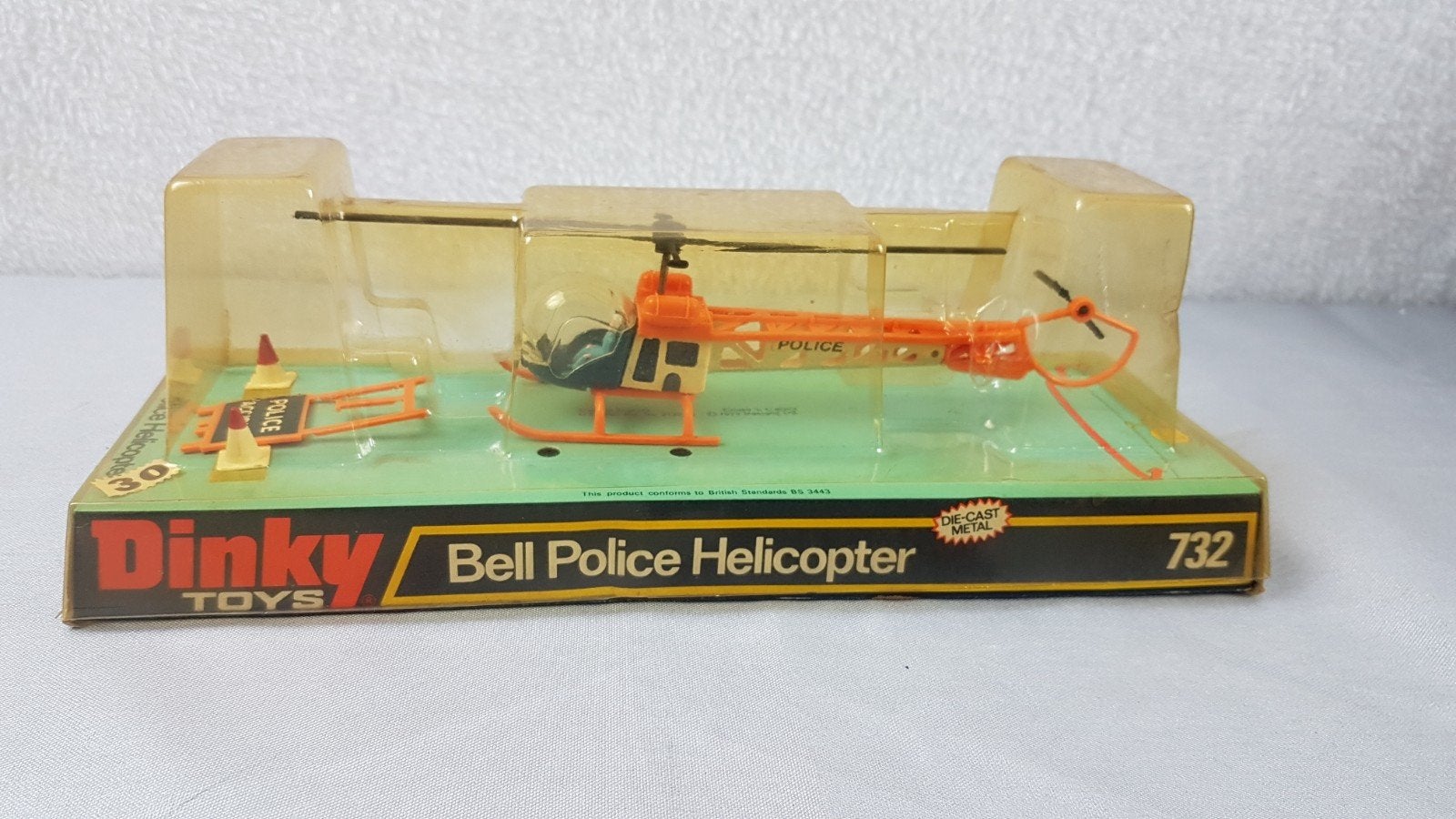 Dinky Toys Bell Police Helicopter 732 - Blister kapot, Ophalen of Verzenden, Gebruikt, Overige typen